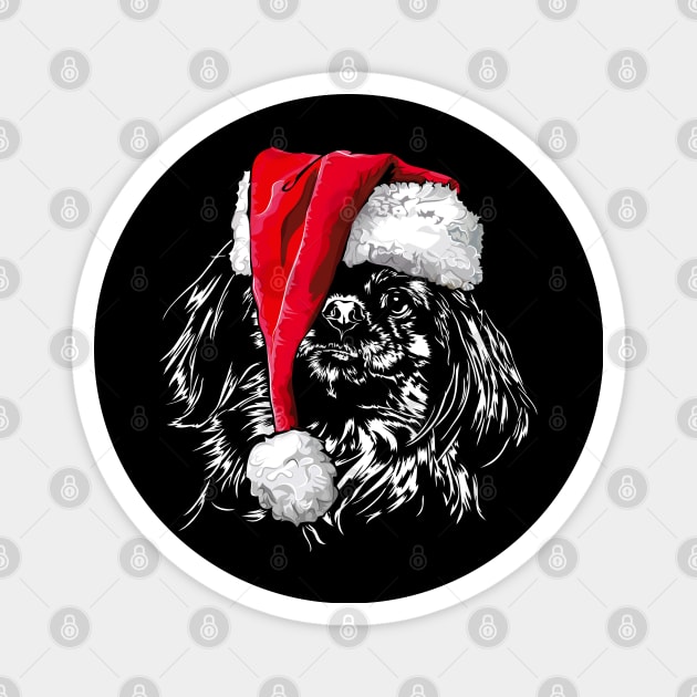 Funny Pekingese Santa Christmas dog mom Magnet by wilsigns